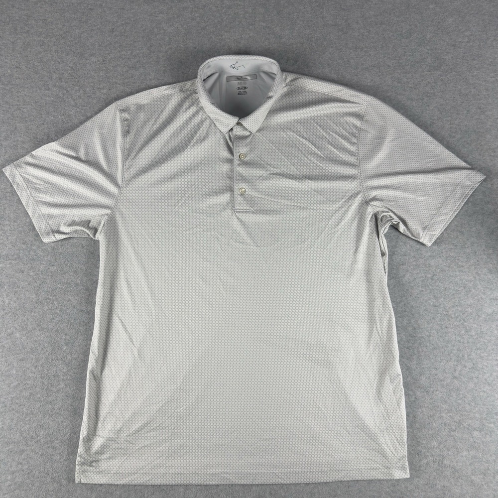 Greg Norman Mens XL Golf Polo Play Dry ML75 Gray 3 Button Collar
